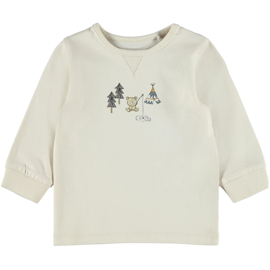 name it Langarmshirt Nbmlukas Whitecap Gray