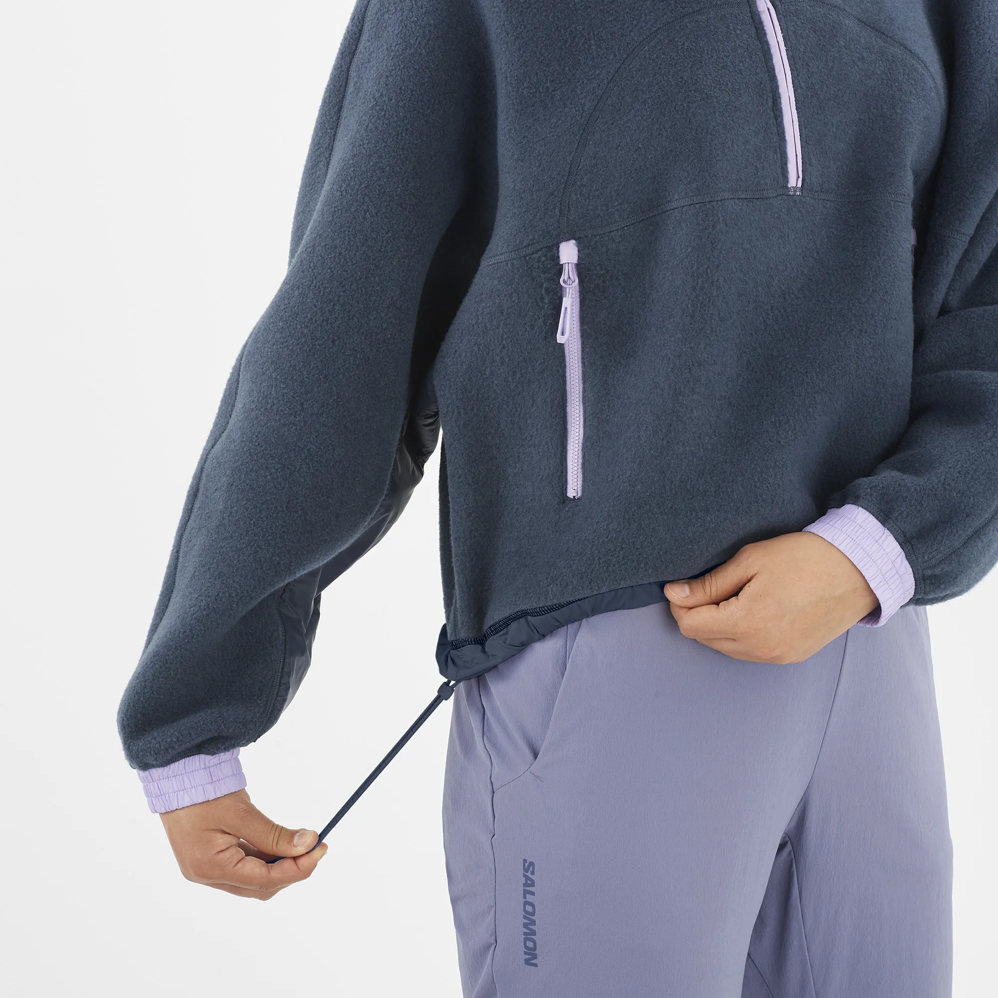 Salomon Chroma Fleece Crop W Blue Nights/