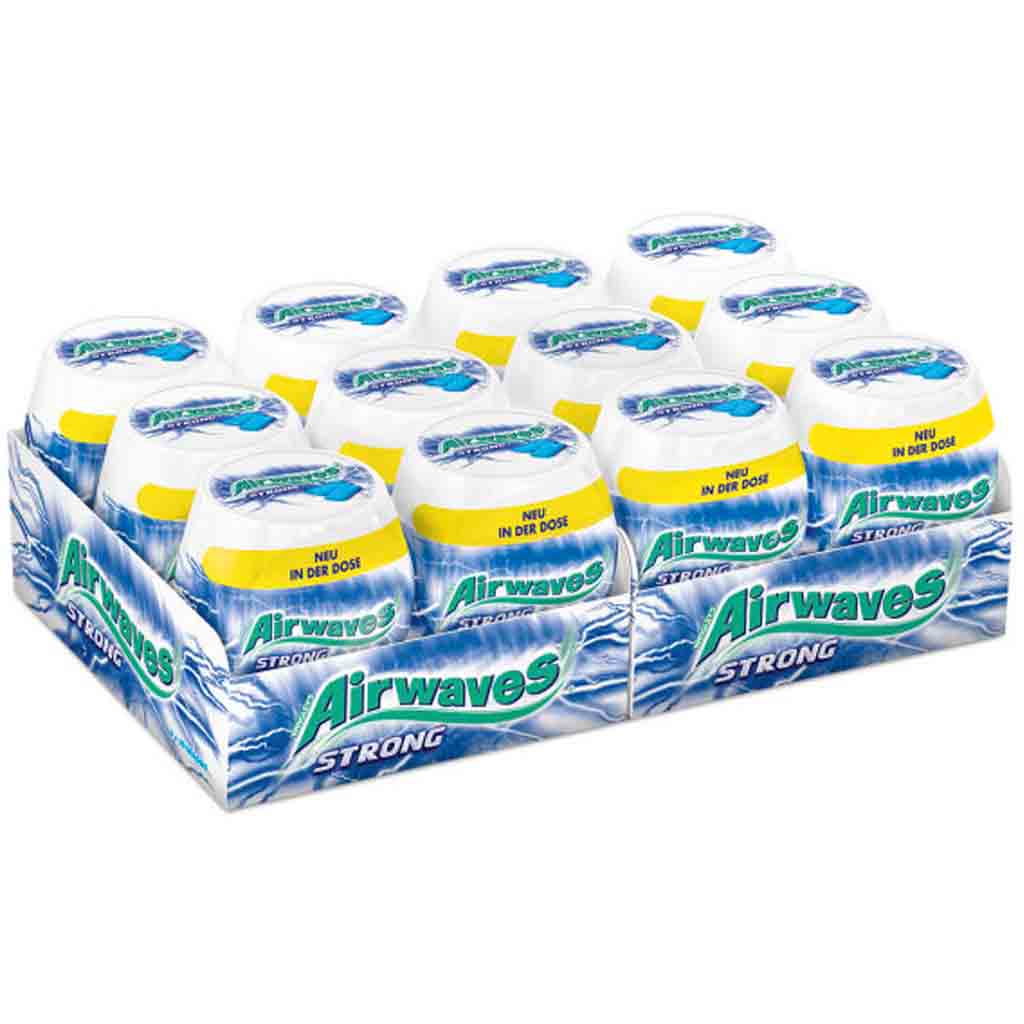 Wrigleys Airwaves Strong 12x50er=600 Kaugummi Dragees MHD:19.1.26