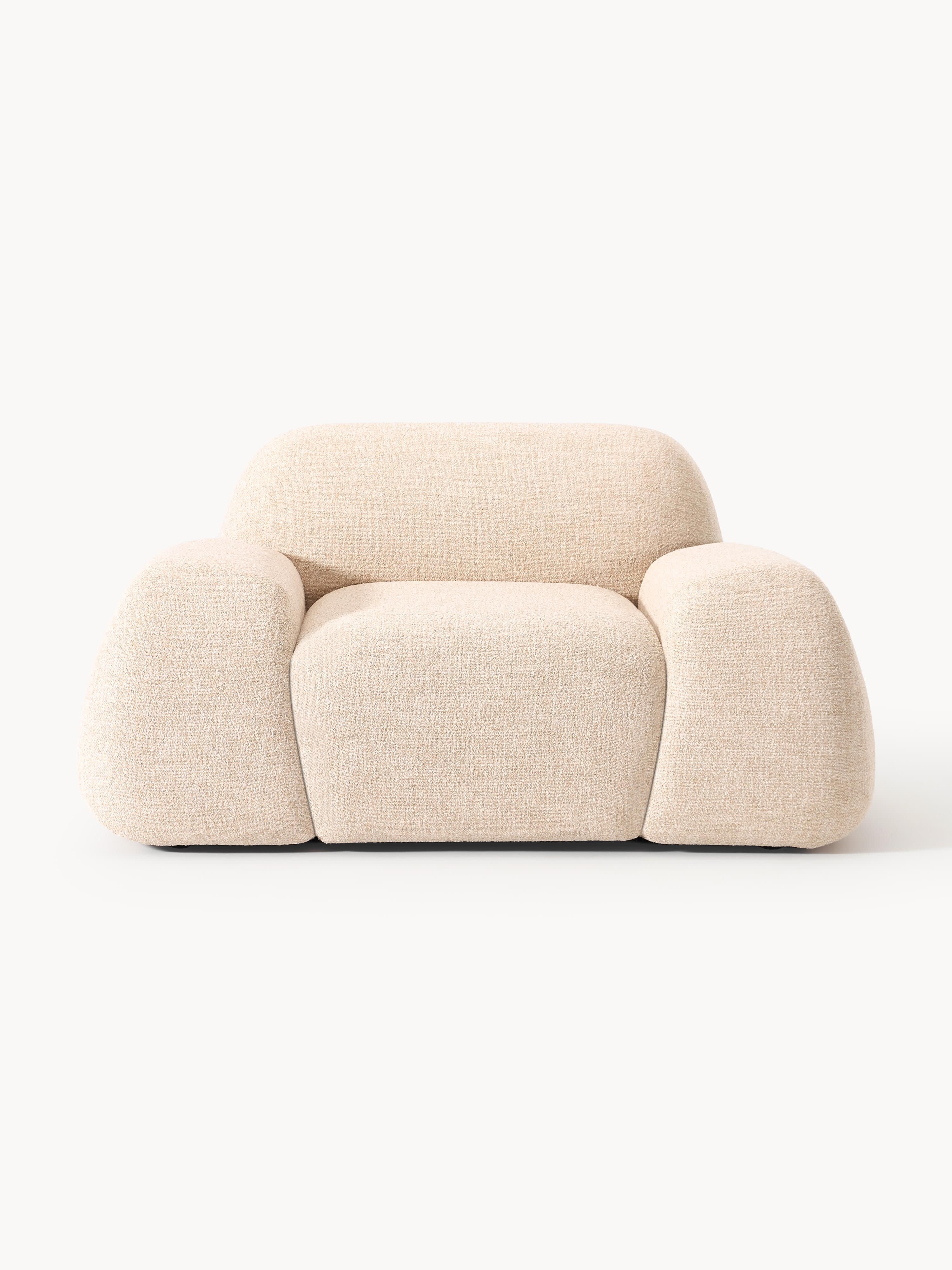 Loungefauteuil Wolke van bouclé