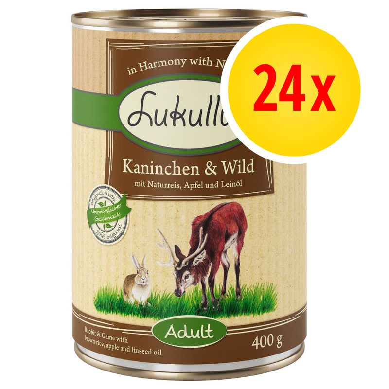 Lot 4 ou 5 saveurs Lukullus Adulte 24 x 400 g