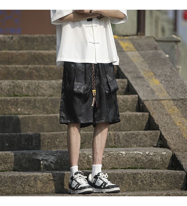 Really Point - Jacquard shorts met trekkoord in de taille