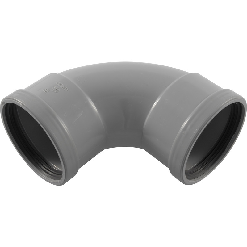 PVC bocht manchet 90° 110mm 2x mof