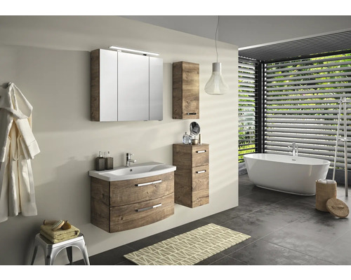 Jungborn spiegelkast VENTITRE 80 x 17 x 70,3 cm eiken ribbeck 3-deurs J850.698050