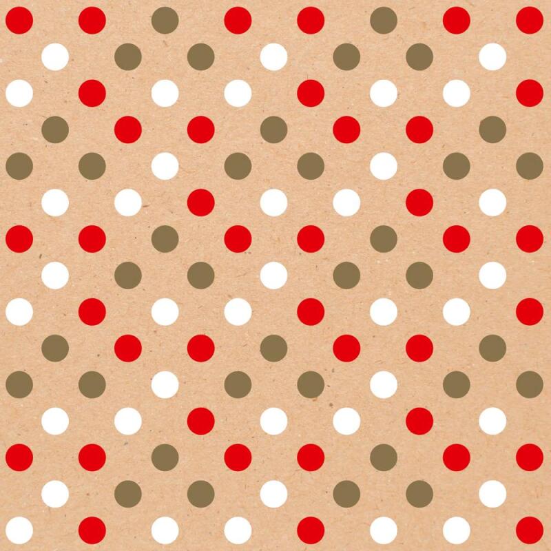 Kraft 70g, rl 50x0,70m Pois rge blc or - Kraft