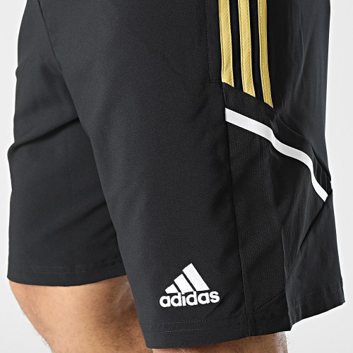 Short Jogging A Bandes Juventus H56708 Noir