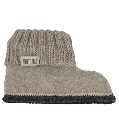Huttelihut Hausschuhe - Wolle - Camel Melange
