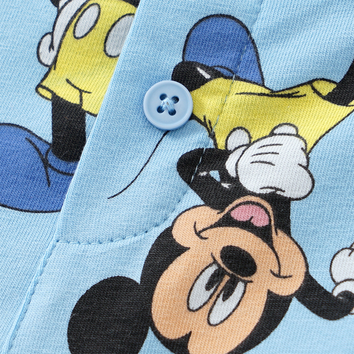 Topomini 3 Micky Maus Boxer mit Bio-Baumwolle hellblau / dunkelblau / creme