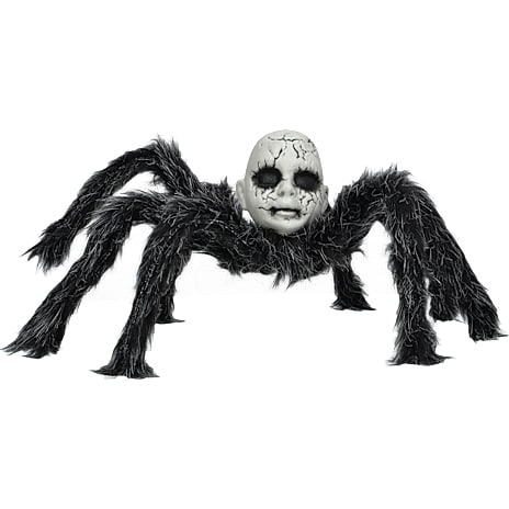 Halloween edderkop 30 cm - Grå