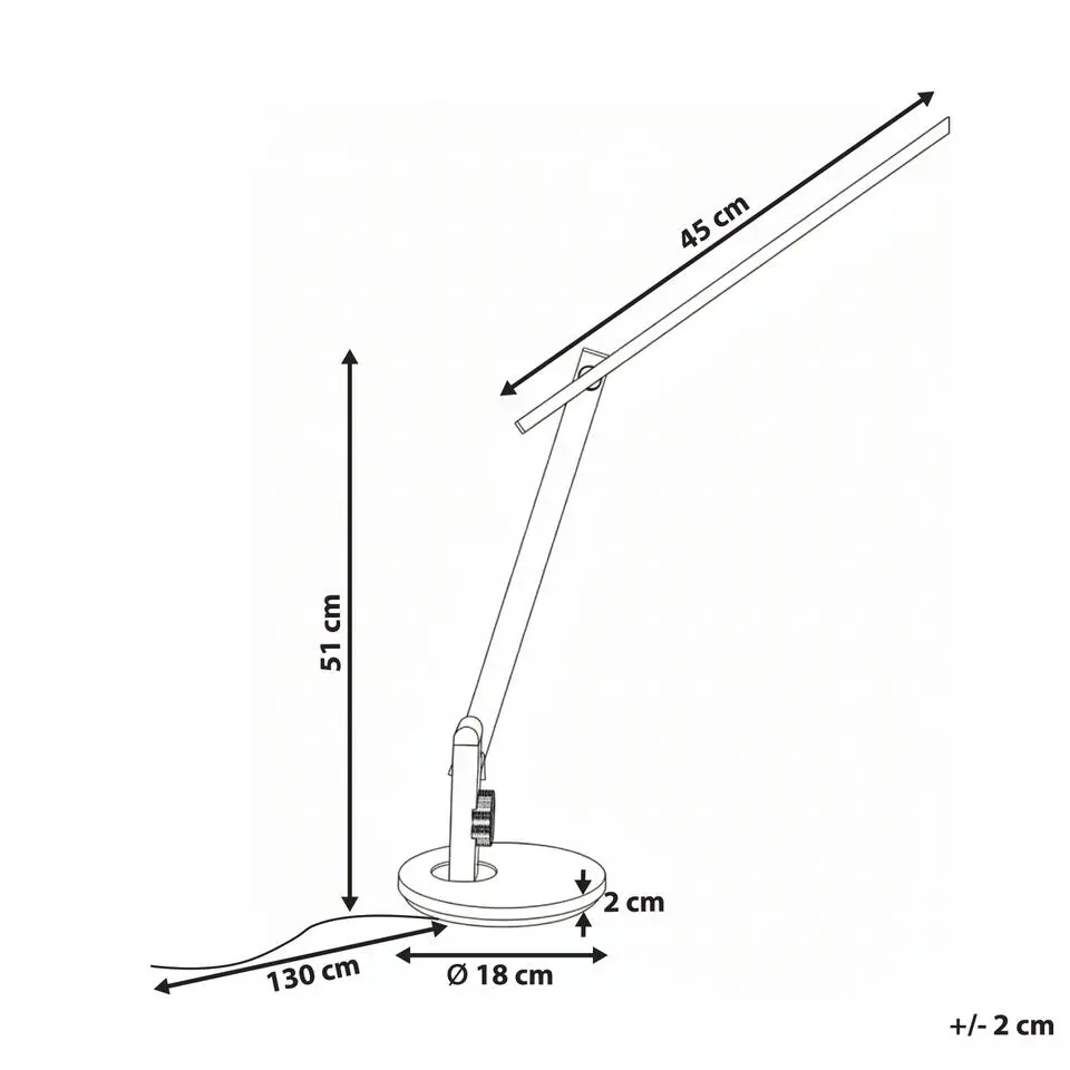 CETUS - Bureaulamp LED - Zilver - Synthetisch materiaal
