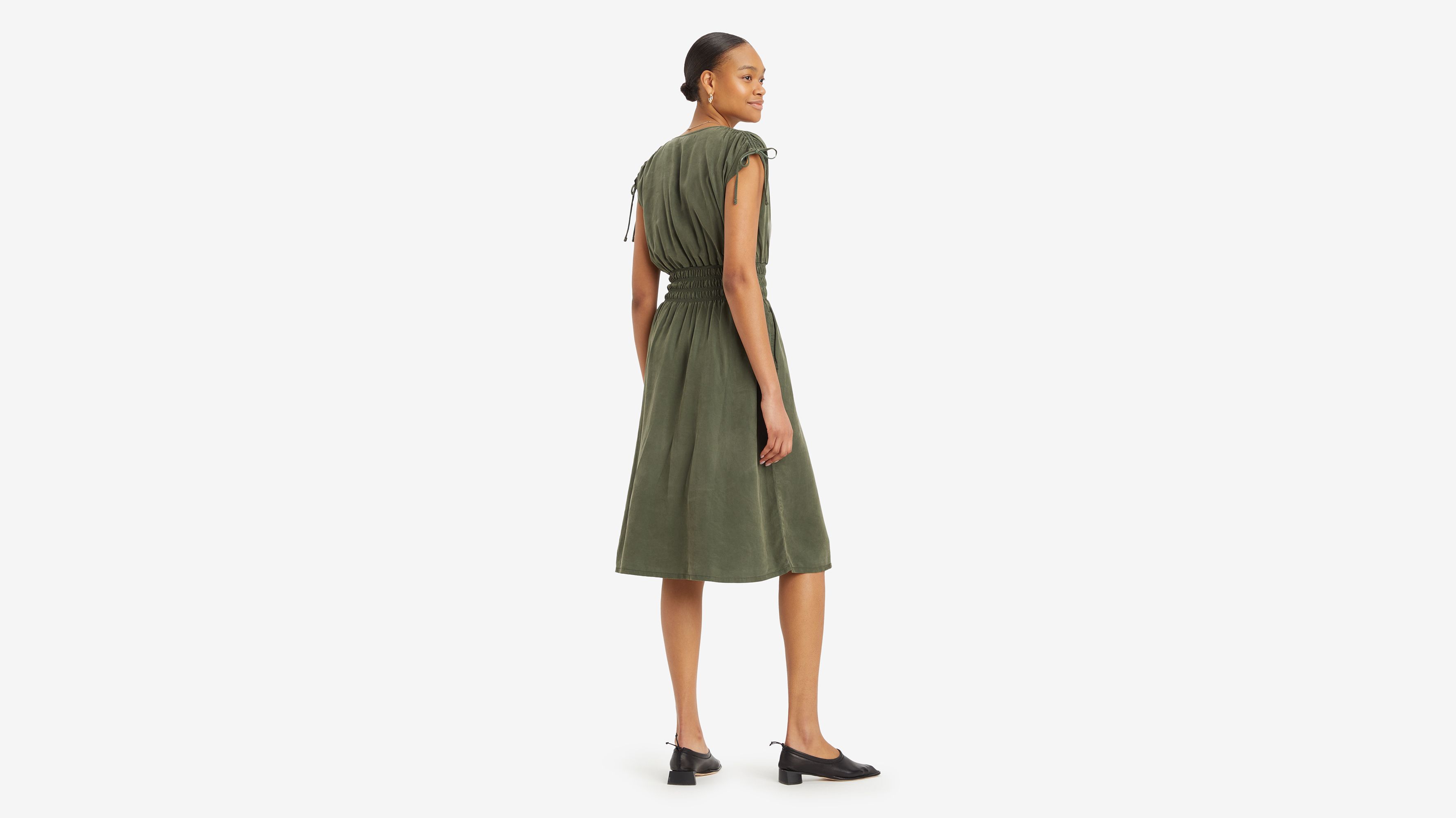 Robe mi-longue Betty - Deep Depths - Vert
