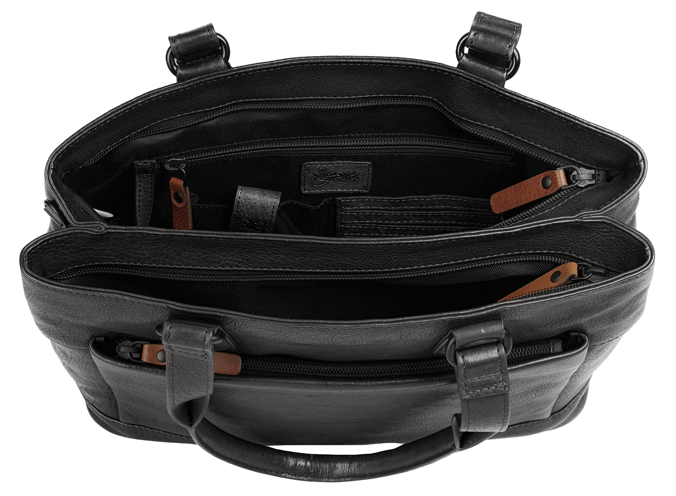 X-Zone Laptoptasche »RFID« echt Leder