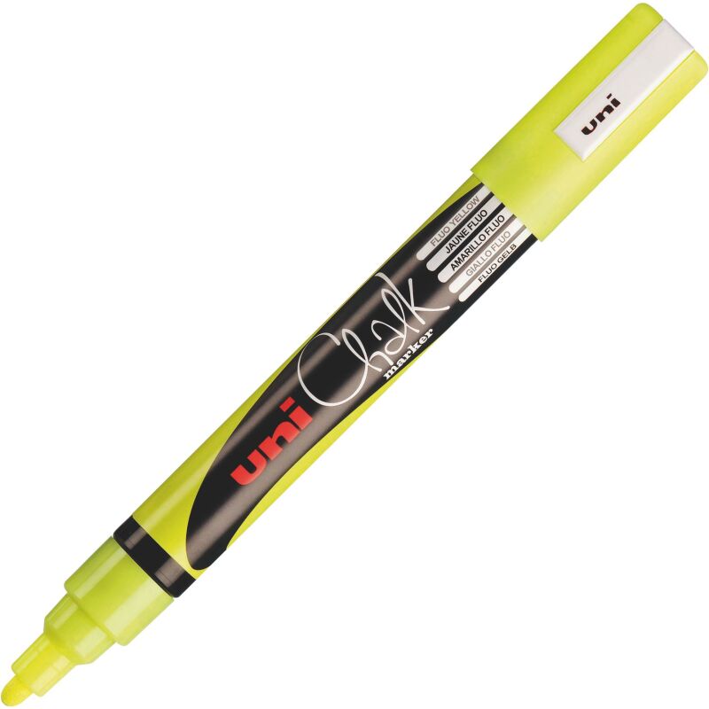 Marqueur craie effaçable Uni-Ball Chalk pointe ogive de 1,8 à 2,5 mm- Pochette de 4 couleurs fun assorties