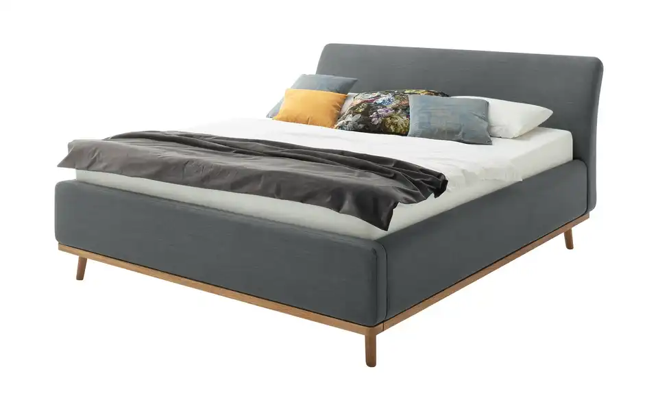 Polsterbettgestell Merla Anthrazit 160 cm