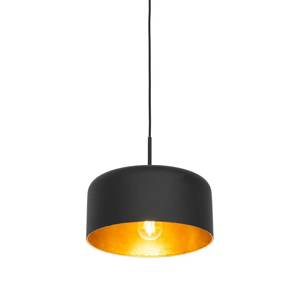 Qazqa hanglampen jinte zwart e27