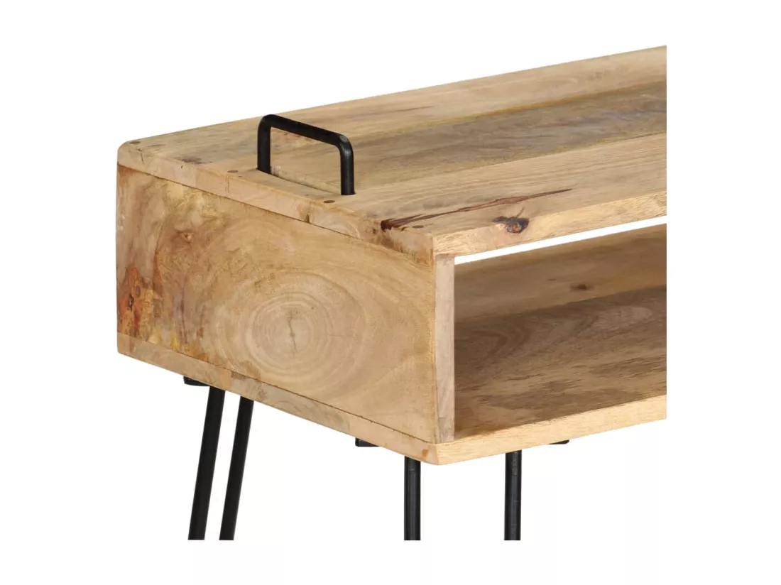 Table console Bois de manguier massif 115 x 35 x 76 cm