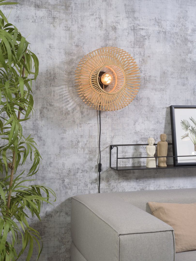 Good&Mojo Bromo Wandlamp Naturel, Zwart