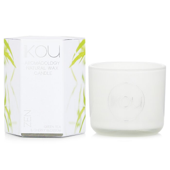 iKOU iKOU Eco-Luxury Aromacology Natural Wax Candle Glass - Zen (Green Tea & Cherry Blossom) 85g