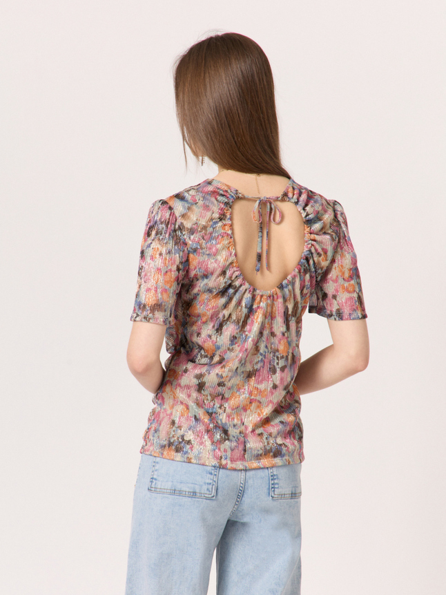 T-shirt irisé dos ouvert