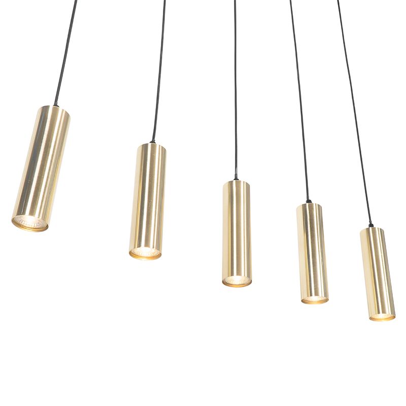 Moderne hanglamp messing 5-lichts - Jeana