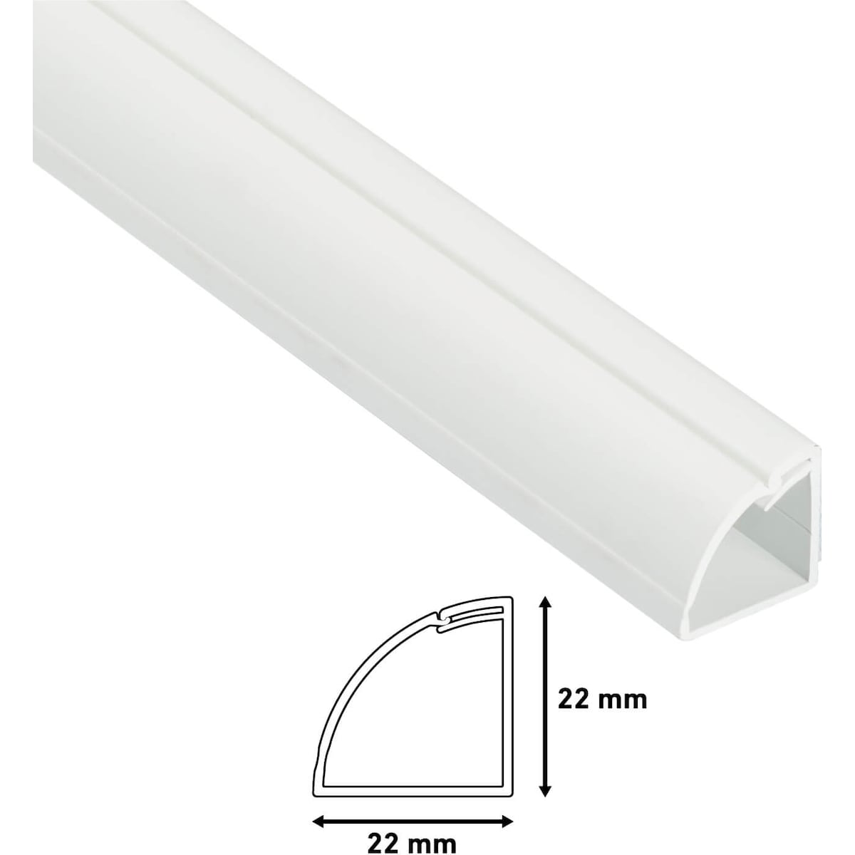 D-Line kabelkanalsett (hvit)