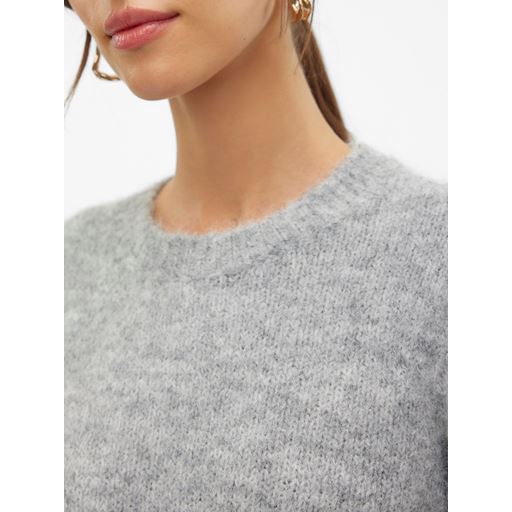 Vero Moda Novah Striktrøje, Medium Grey Melange, XL