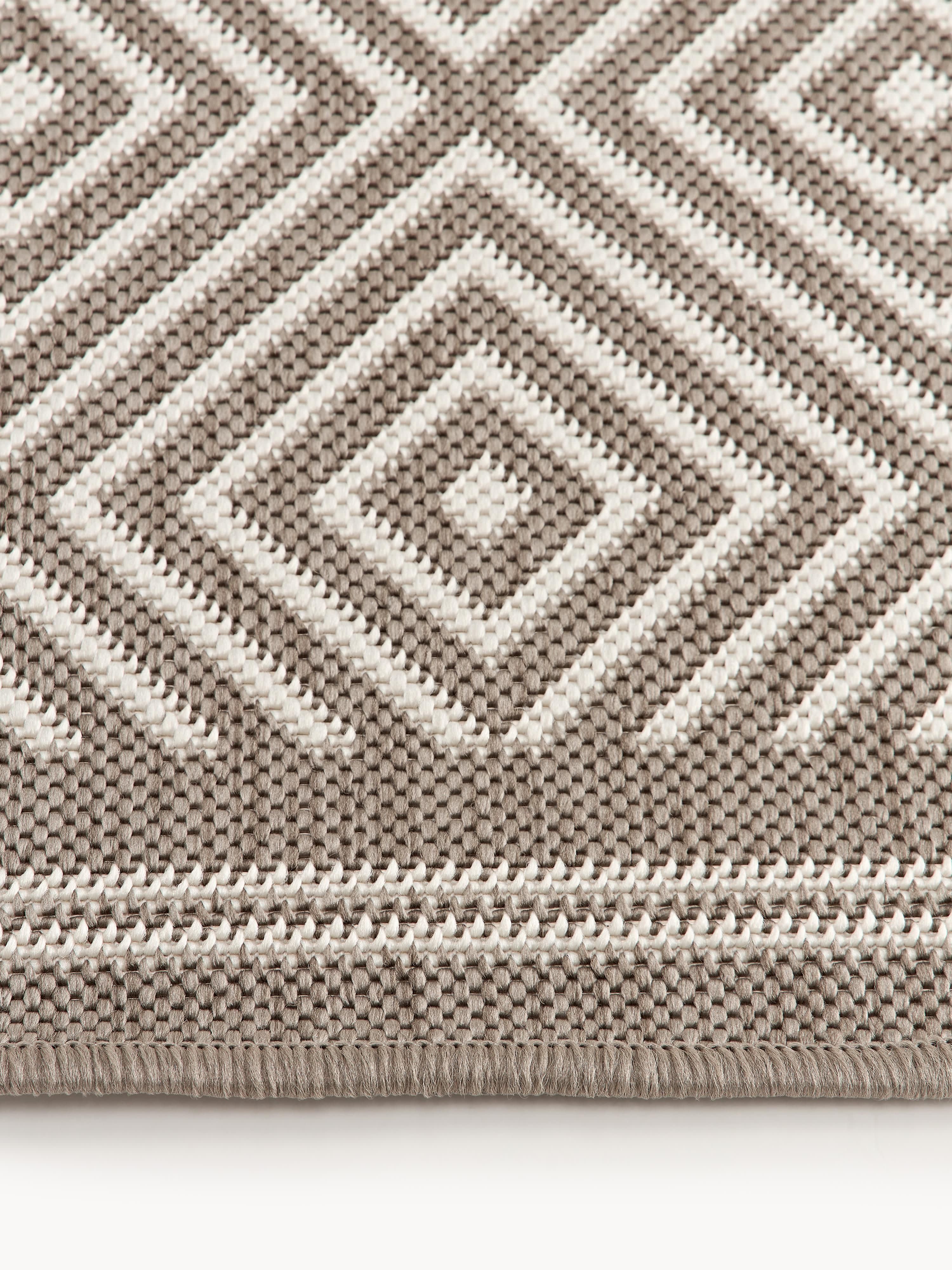 Outdoor dubbelzijdig vloerkleed Reddy met ruitjesmotief