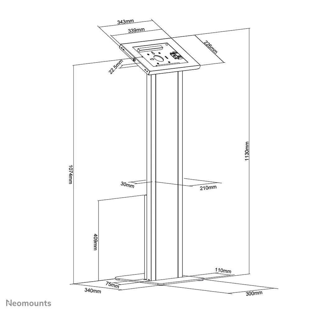 Neomounts FL15-750WH1 tablet houder