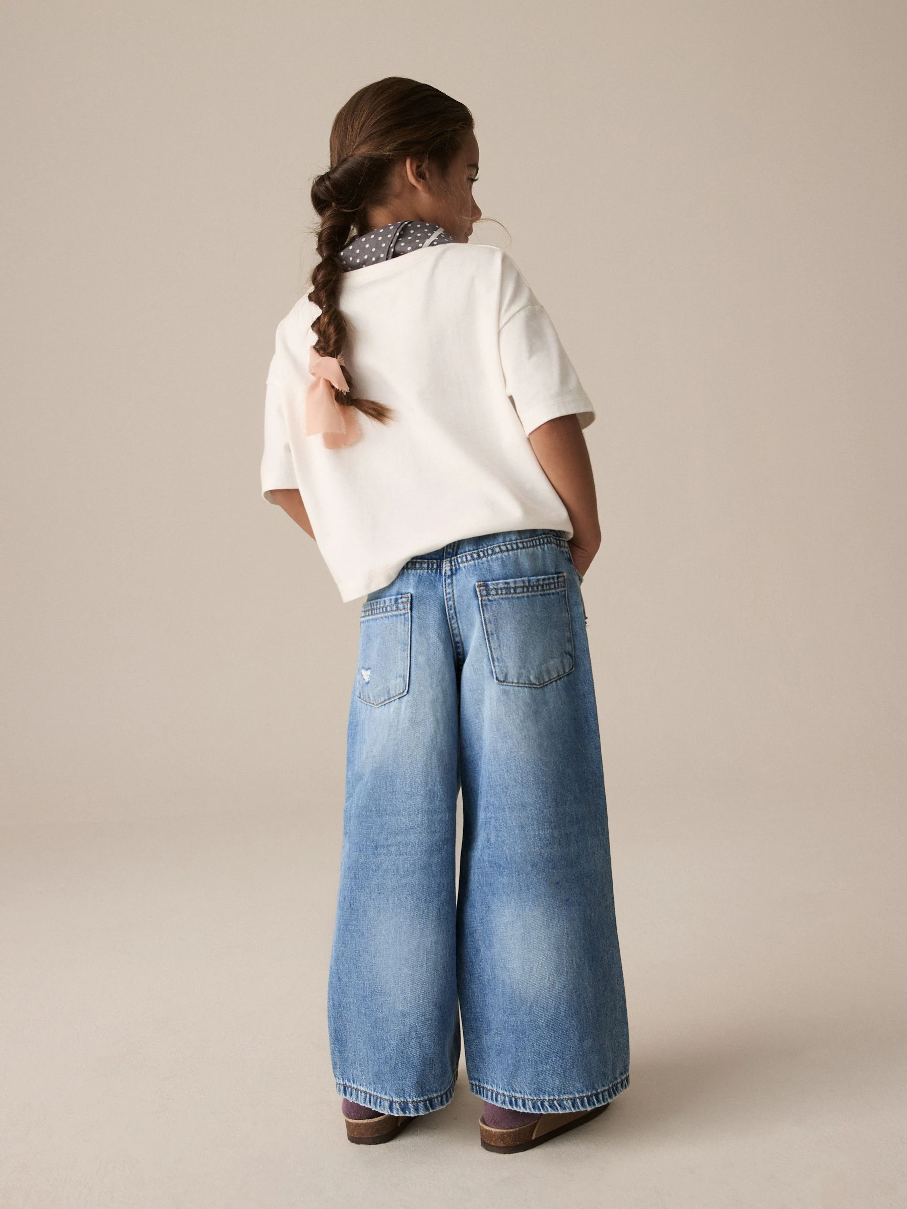 Denim - Jeans met extra wijde pijpen (3-16jr)