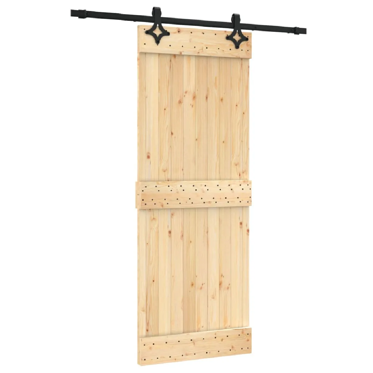 vidaXL Porte coulissante pin massif 80x210 cm avec kit