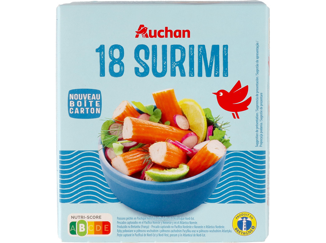 SURIMI COM SABOR A CARANGUEJO AUCHAN 18 UN 300G