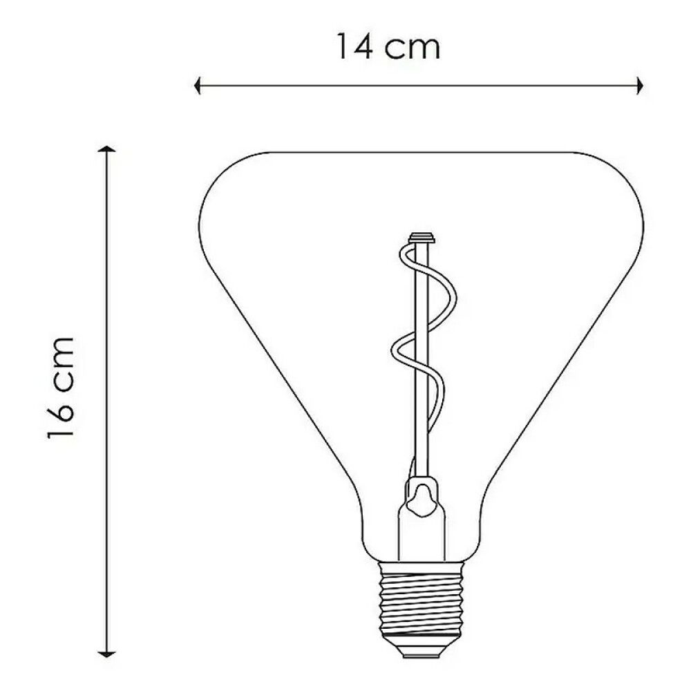 LYSPÆRE HOME SWEET HOME LED FLASK Ø140 3W 90 LM 2200K RØYKFARGET