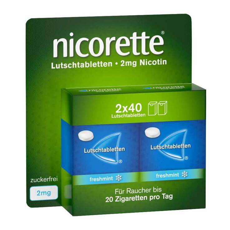 Nicorette freshmint 2 mg Lutschtabletten gepresst, 80 St