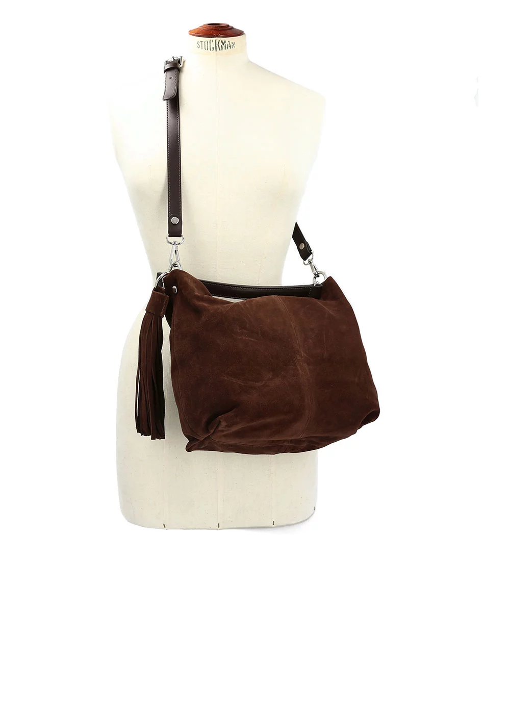 BESACE TASSEL SISKIYOU VELOURS MARRON