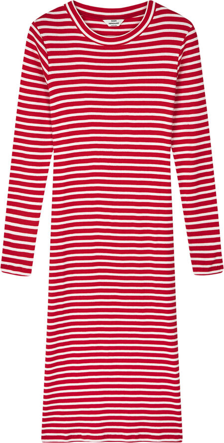 Mads Nørgaard - Copenhagen 2x2 Cotton Stripe Duba Dress Rød og hvid med striber