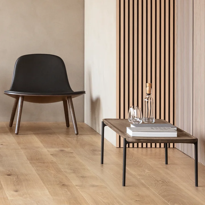 Eva Solo - Savoye Couchtisch H 35 cm, 120 x 50 cm, Eiche geräuchert / schwarz
