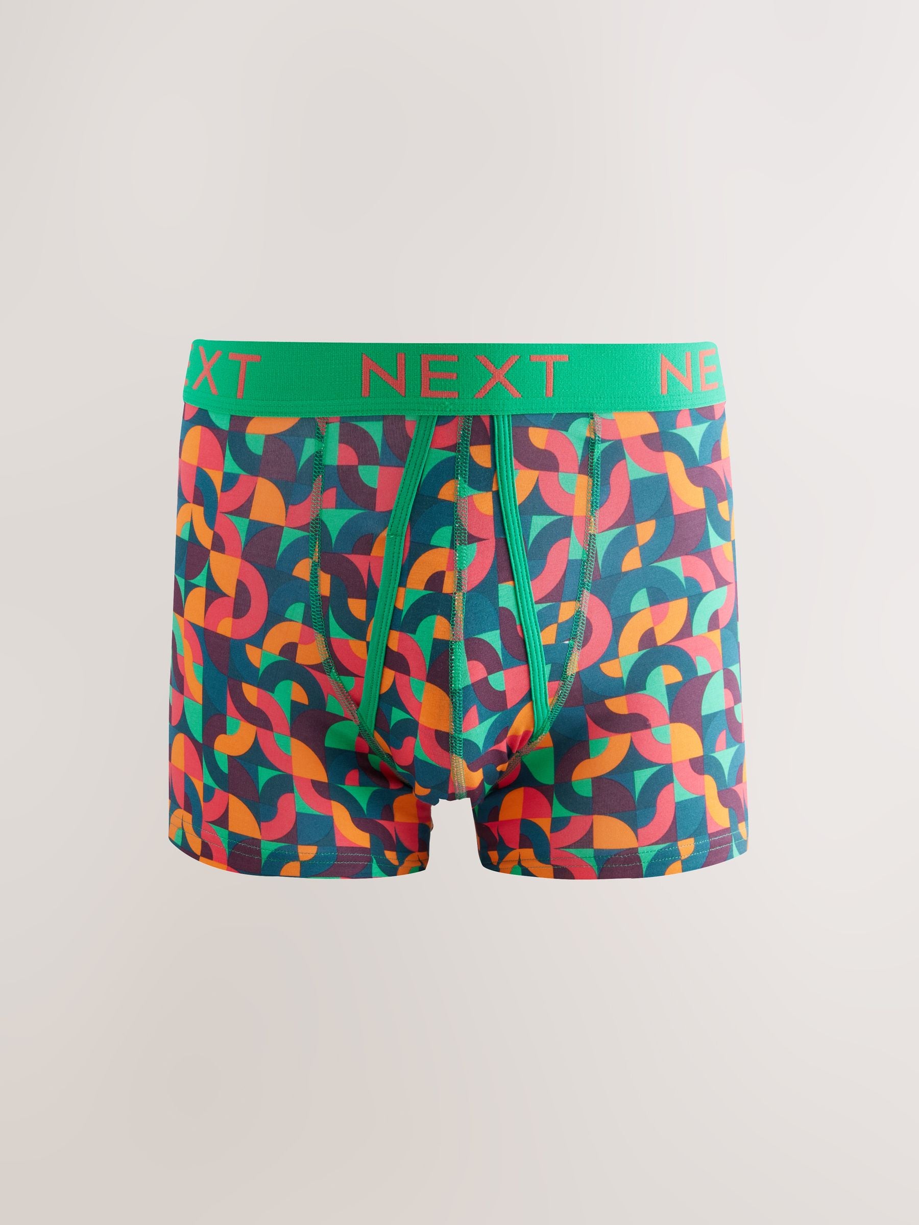 Vrolijk gekleurd geometrisch motief - 8 Boxershorts zonder plooi