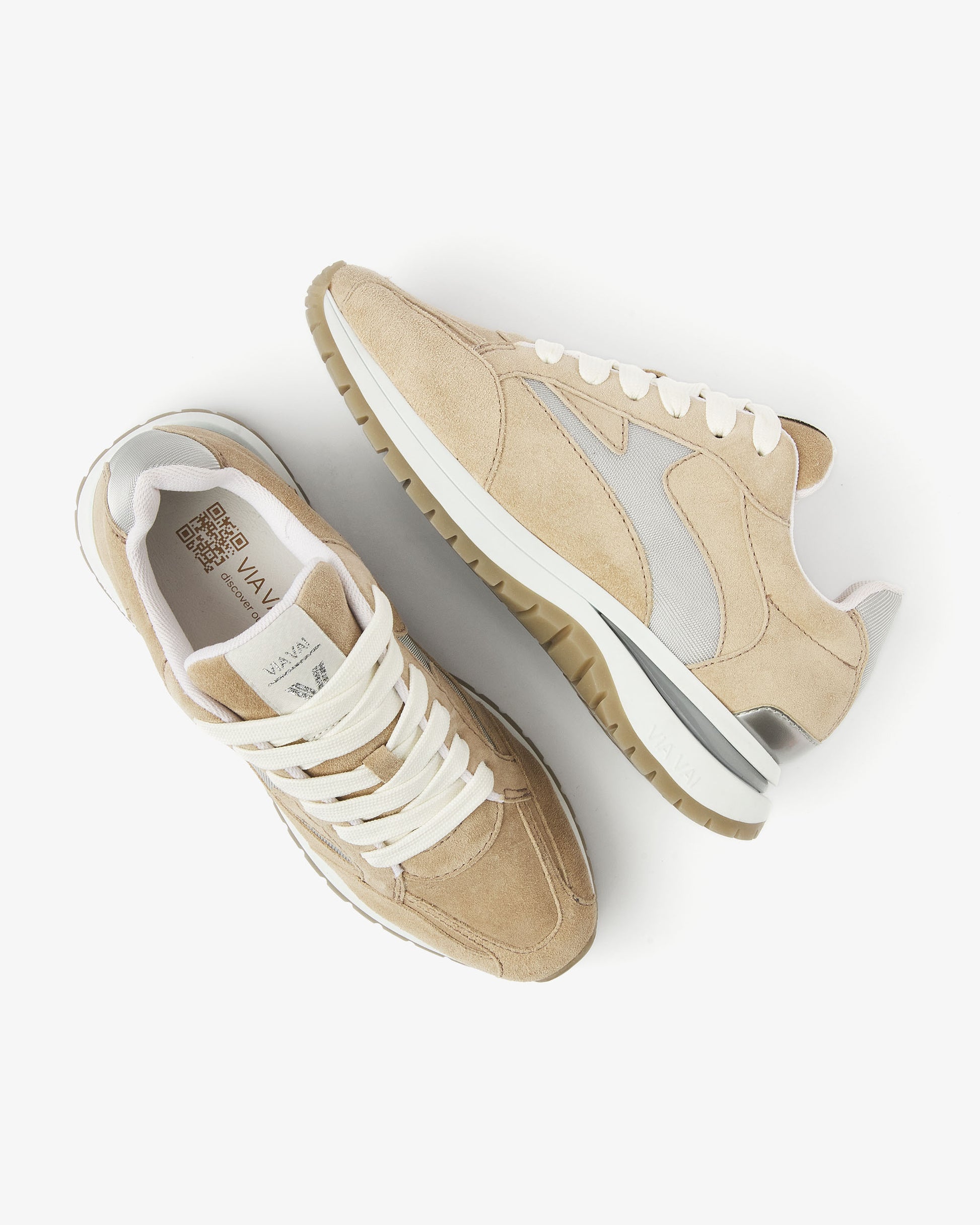 VIA VAI beige dames sneakers Usher Riggs