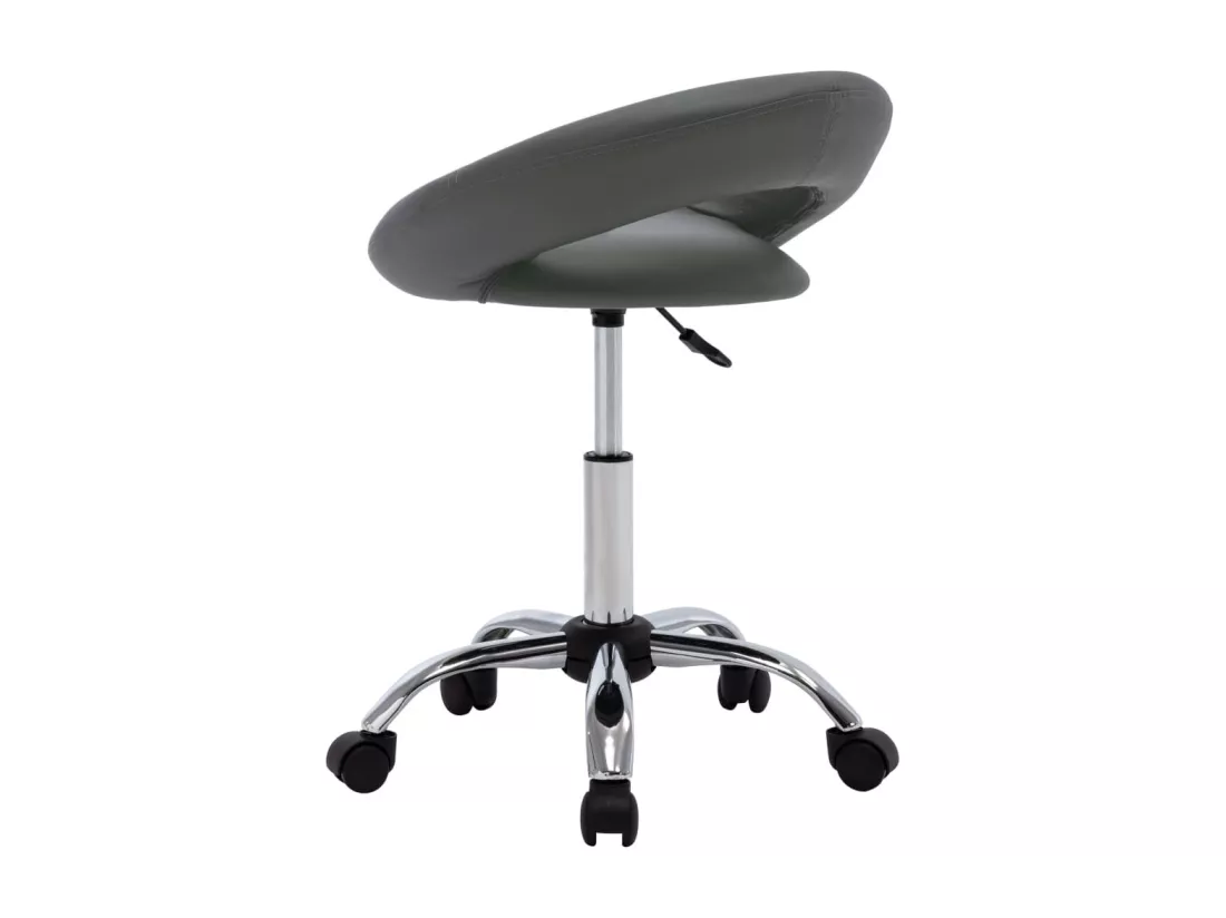 Chaise de travail roulante Gris Similicuir