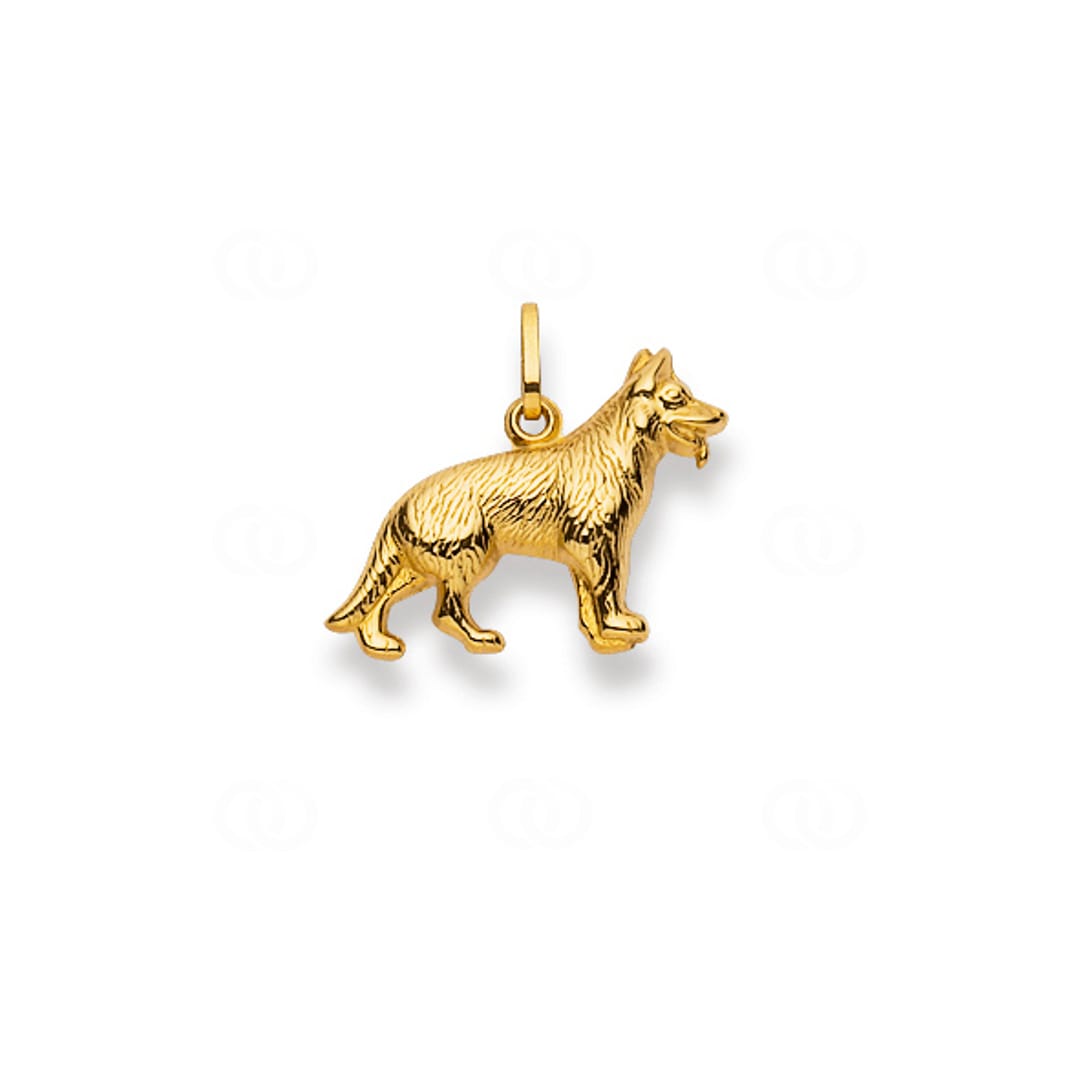 Anhänger 750/18 K Gelbgold Schäferhund