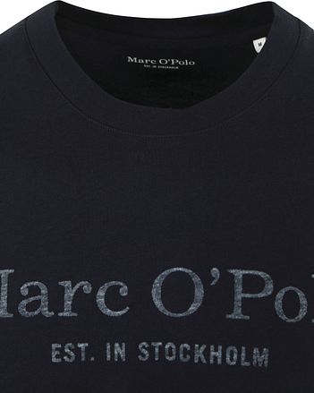 Marc O'Polo T-Shirt Logo Donkerblauw B21201251052-898 kopen