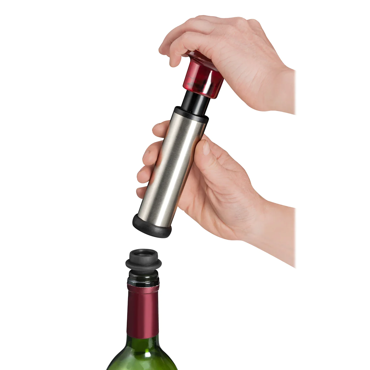 Aero - Pompe à vide avec 3 bouchons Chef et sommelier