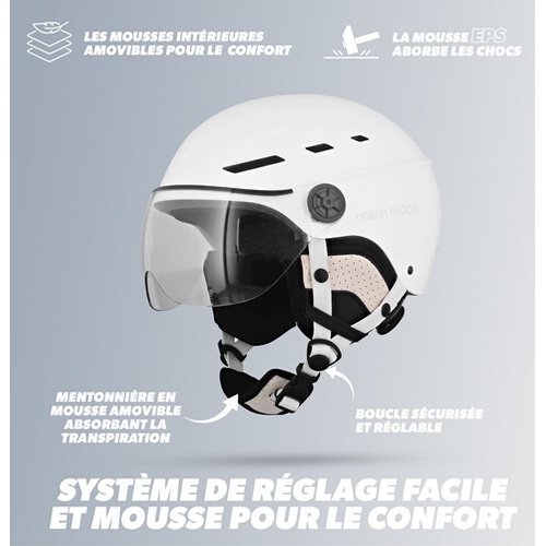 Casque vélo Tnb URBAN MOOV - visière taille L - blanc
