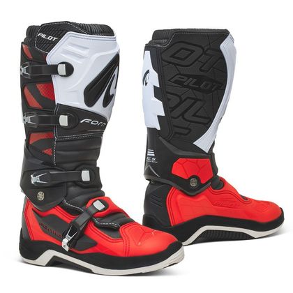 Bottes cross Forma PILOT BLACK/RED/WHITE 2024 - Noir / Blanc