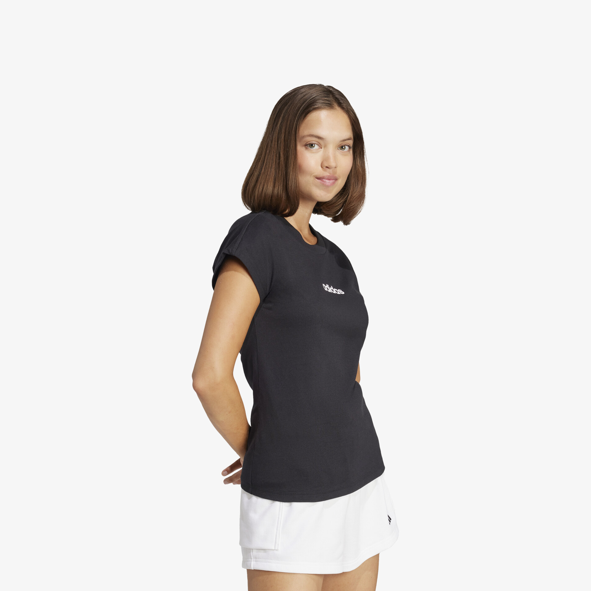 adidas Essentials Linear Cotton T-Shirt Damen T-Shirt