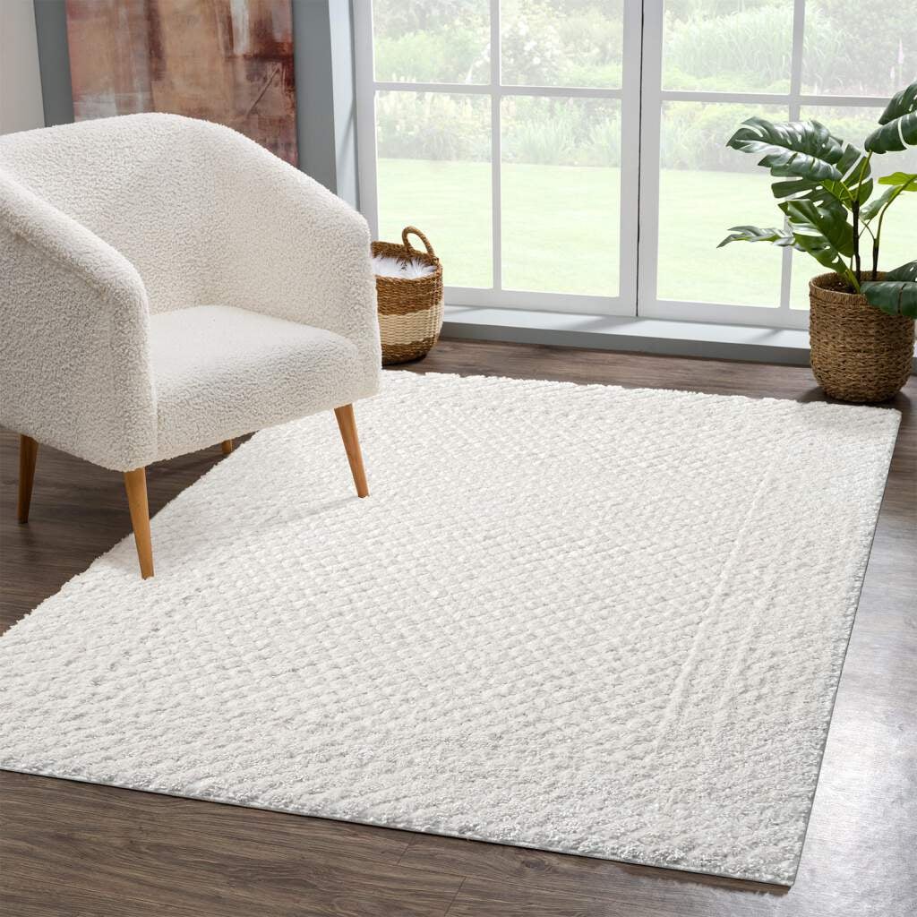 Carpet City Hochflor-Teppich »FOCUS627« rechteckig 20 mm Höhe Boho-Teppich, Hochtief-Muster/ 3D-Effekt, für Wohnzimmer, Schlafzimmer