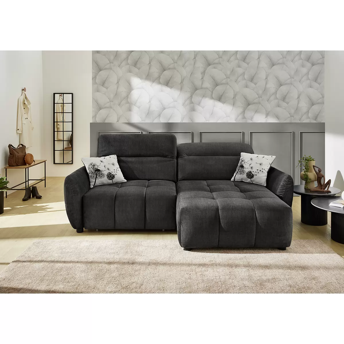 Ecksofa Zoom 214x130 anthrazit,beige,grau