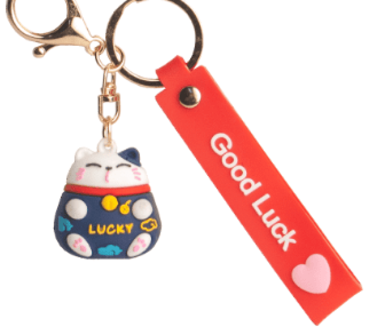Sleutelhanger Gelukskat Blauw