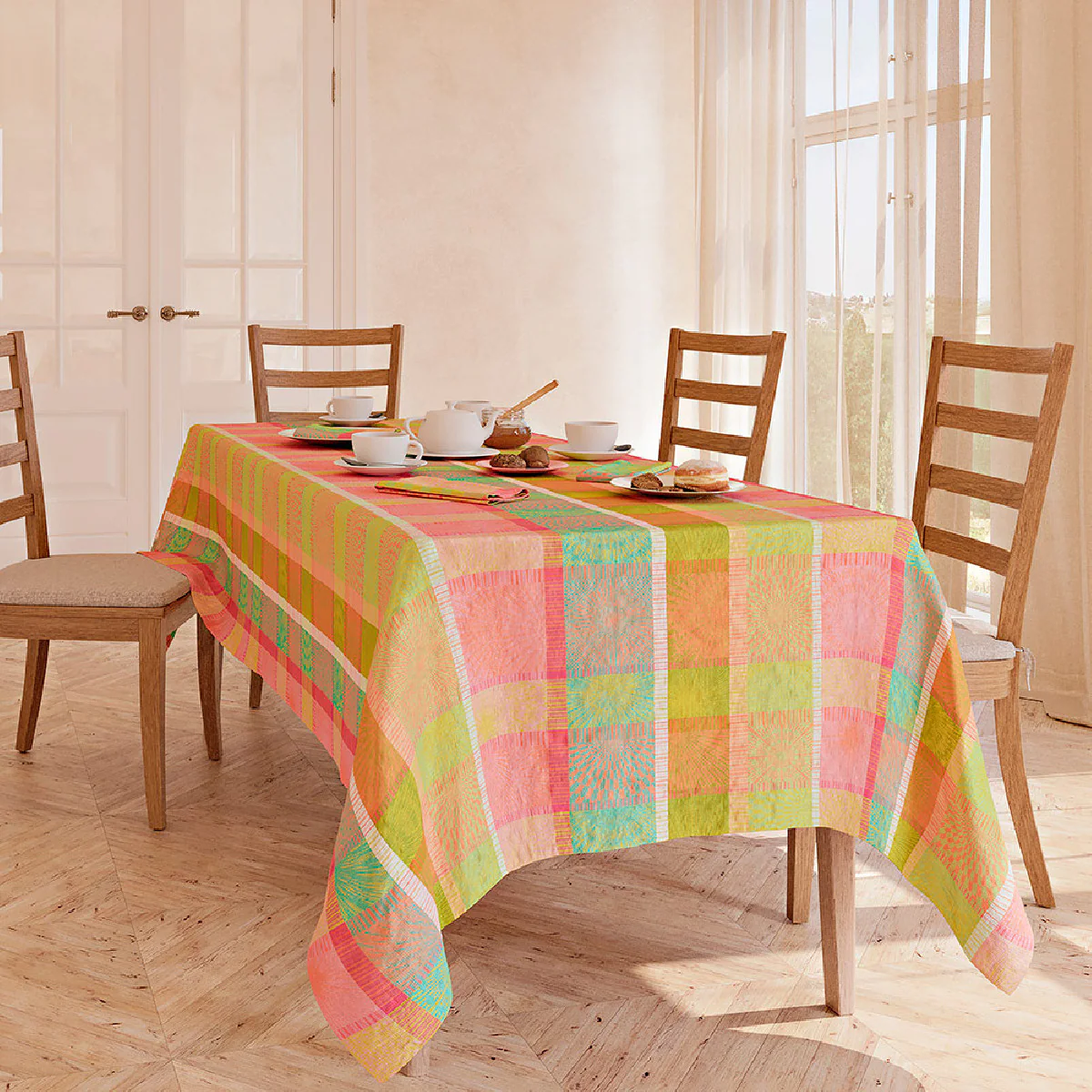 Chemin de table pur coton multicolore 155X55 Garnier Thiebaut