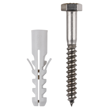 KARWEI Basisplug 8x40mm   hdb 6x40mm RVS 4ST